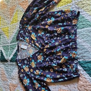 New York & Co Floral Print Surplice Top